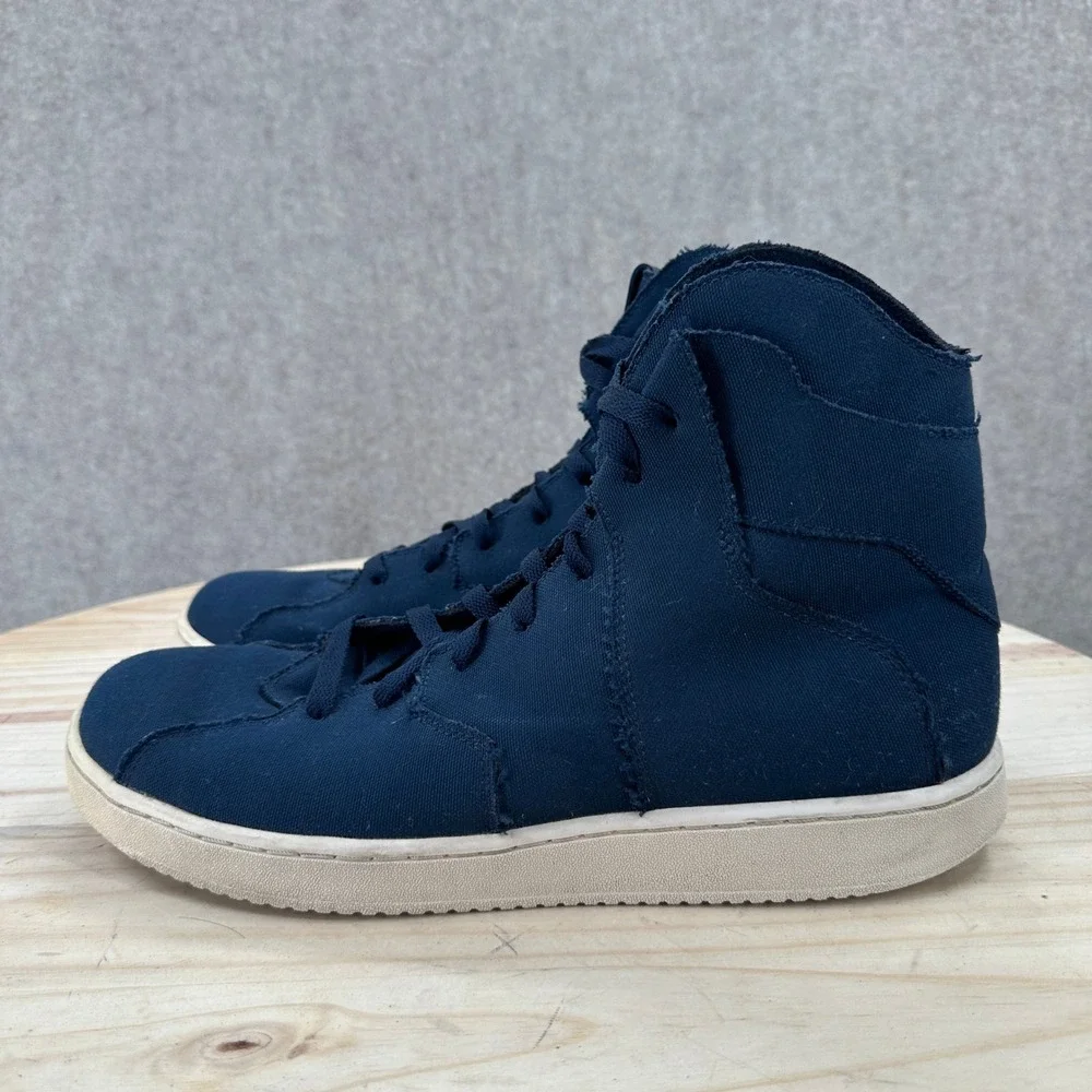 Jordan Westbrook‎ 0.2 Obsidian Mens 11.5 Navy Blue Canvas High Top Sneakers